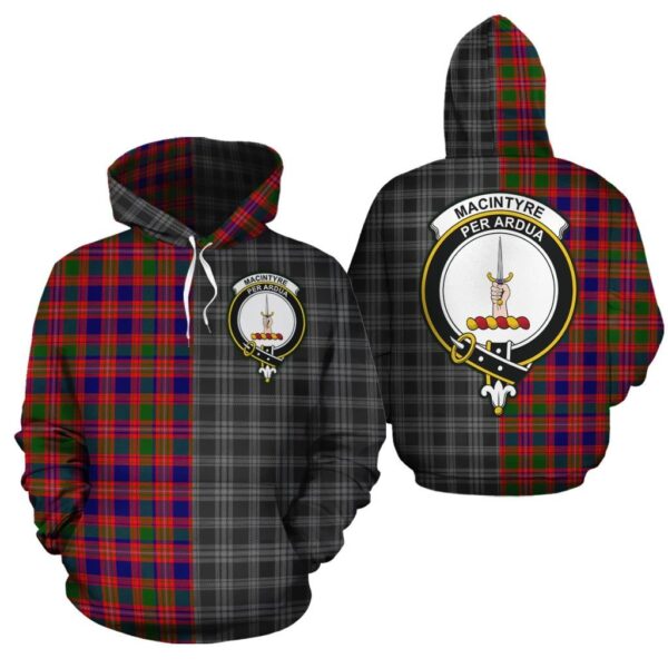 MacIntyre Modern Clan Hoodie, Scottish Tartan MacIntyre Modern Clans Hoodie Half Of New Style