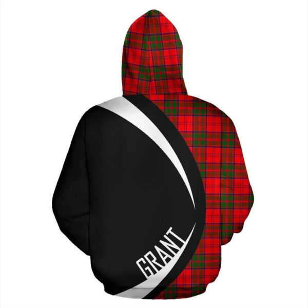 Grant Modern Clan Hoodie, Scottish Tartan Grant Modern Clans Hoodie Circle Style - Image 2