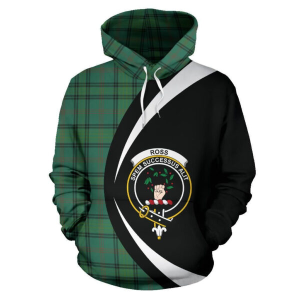 Ross Hunting Ancient Clan Hoodie, Scottish Tartan Ross Hunting Ancient Clans Hoodie Circle Style