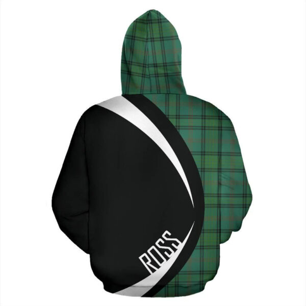 Ross Hunting Ancient Clan Hoodie, Scottish Tartan Ross Hunting Ancient Clans Hoodie Circle Style - Image 2