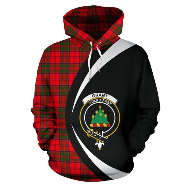 Grant Modern Clan Hoodie, Scottish Tartan Grant Modern Clans Hoodie Circle Style