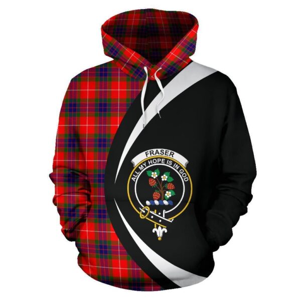 Fraser Modern Clan Hoodie, Scottish Tartan Fraser Modern Clans Hoodie Circle Style