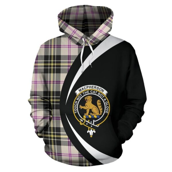 MacPherson Dress Ancient Clan Hoodie, Scottish Tartan MacPherson Dress Ancient Clans Hoodie Circle Style