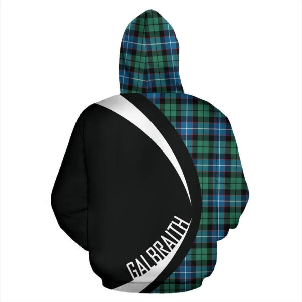 Galbraith Ancient Clan Hoodie, Scottish Tartan Galbraith Ancient Clans Hoodie Circle Style - Image 2