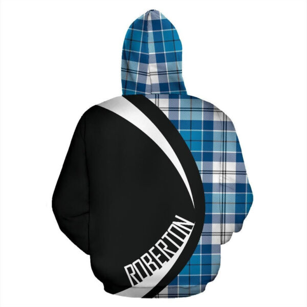 Roberton Clan Hoodie, Scottish Tartan Roberton Clans Hoodie Circle Style - Image 2