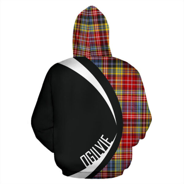 Ogilvie of Airlie Ancient Clan Hoodie, Scottish Tartan Ogilvie of Airlie Ancient Clans Hoodie Circle Style - Image 2