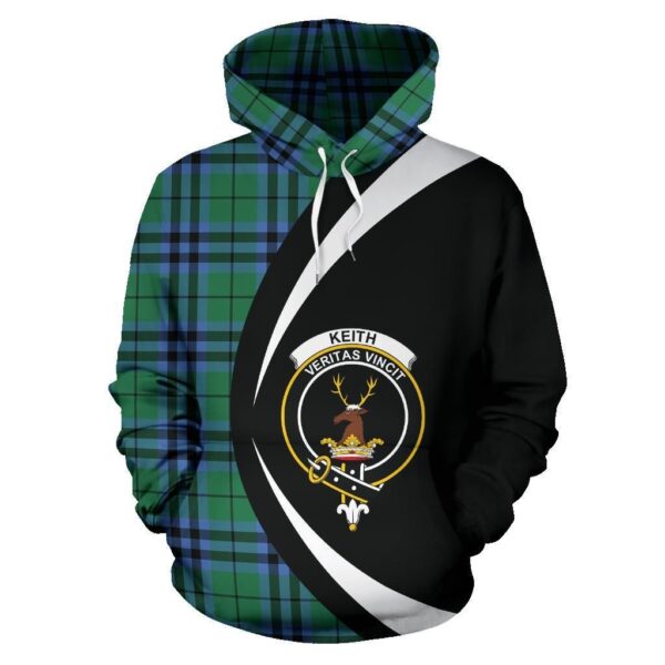 Keith Ancient Clan Hoodie, Scottish Tartan Keith Ancient Clans Hoodie Circle Style