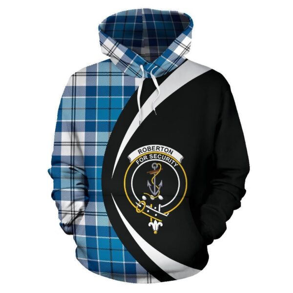 Roberton Clan Hoodie, Scottish Tartan Roberton Clans Hoodie Circle Style