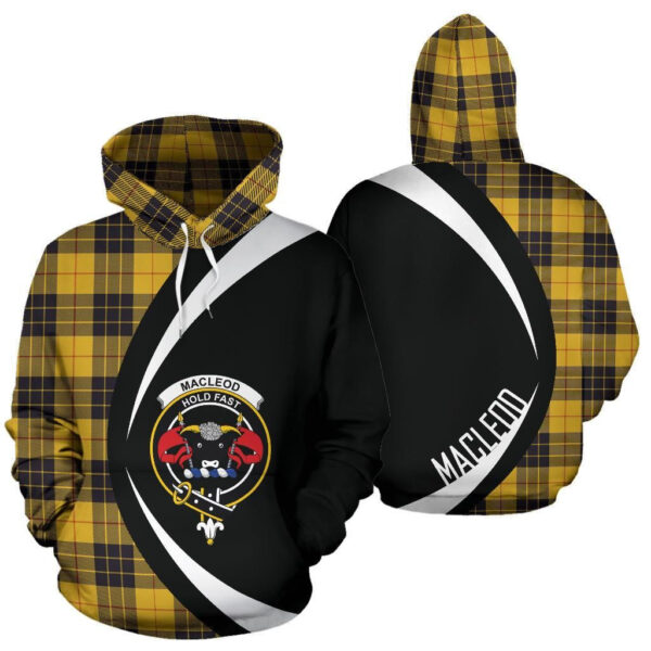 MacLeod of Lewis Ancient Clan Hoodie, Scottish Tartan MacLeod of Lewis Ancient Clans Hoodie Circle Style - Image 3