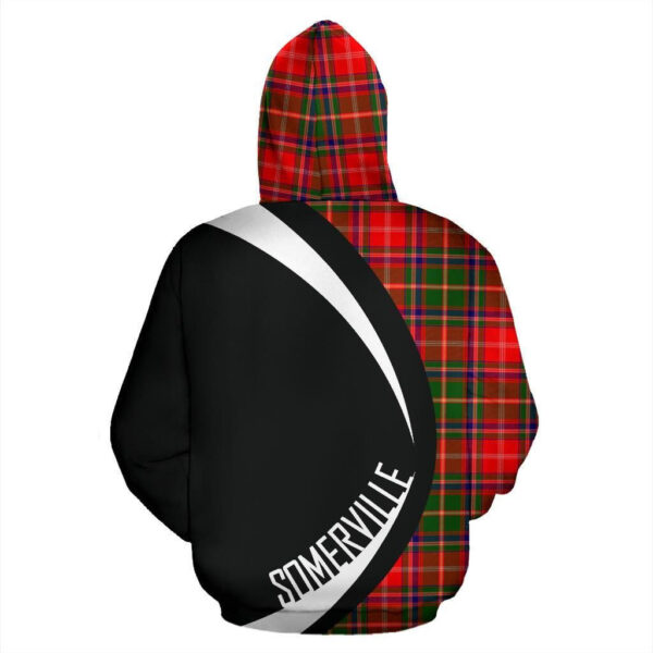 Somerville Modern Clan Hoodie, Scottish Tartan Somerville Modern Clans Hoodie Circle Style - Image 2