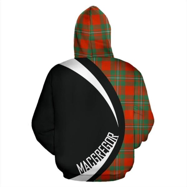 MacGregor Ancient Clan Hoodie, Scottish Tartan MacGregor Ancient Clans Hoodie Circle Style - Image 2