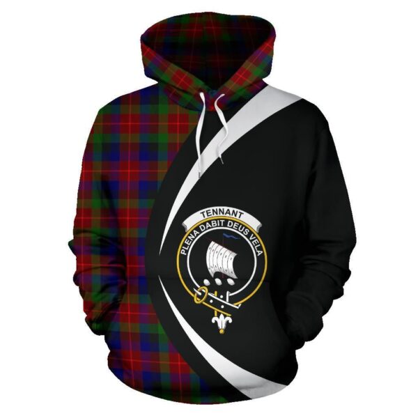 Tennant Clan Hoodie, Scottish Tartan Tennant Clans Hoodie Circle Style