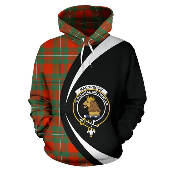 MacGregor Ancient Clan Hoodie, Scottish Tartan MacGregor Ancient Clans Hoodie Circle Style