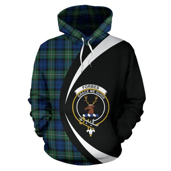 Forbes Ancient Clan Hoodie, Scottish Tartan Forbes Ancient Clans Hoodie Circle Style