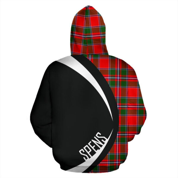 Spens Modern Clan Hoodie, Scottish Tartan Spens Modern Clans Hoodie Circle Style - Image 2