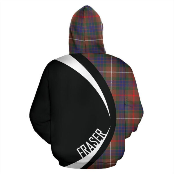 Fraser Hunting Modern Clan Hoodie, Scottish Tartan Fraser Hunting Modern Clans Hoodie Circle Style - Image 2