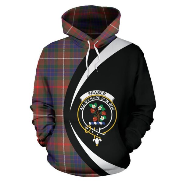 Fraser Hunting Modern Clan Hoodie, Scottish Tartan Fraser Hunting Modern Clans Hoodie Circle Style