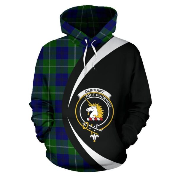 Oliphant Modern Clan Hoodie, Scottish Tartan Oliphant Modern Clans Hoodie Circle Style