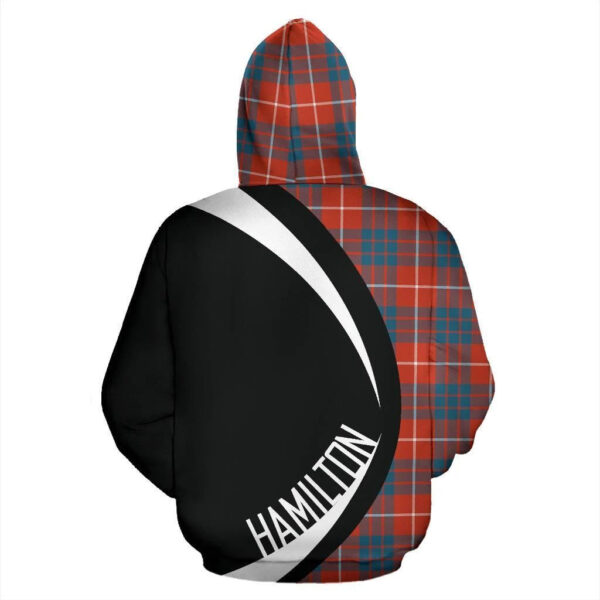 Hamilton Ancient Clan Hoodie, Scottish Tartan Hamilton Ancient Clans Hoodie Circle Style - Image 2