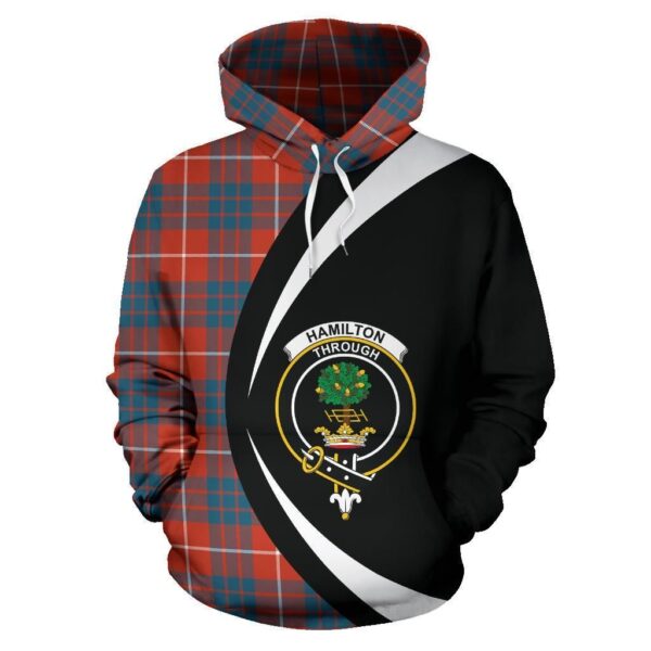 Hamilton Ancient Clan Hoodie, Scottish Tartan Hamilton Ancient Clans Hoodie Circle Style