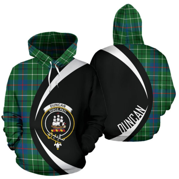 Duncan Ancient Clan Hoodie, Scottish Tartan Duncan Ancient Clans Hoodie Circle Style - Image 3