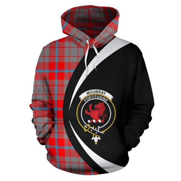 Moubray Clan Hoodie, Scottish Tartan Moubray Clans Hoodie Circle Style