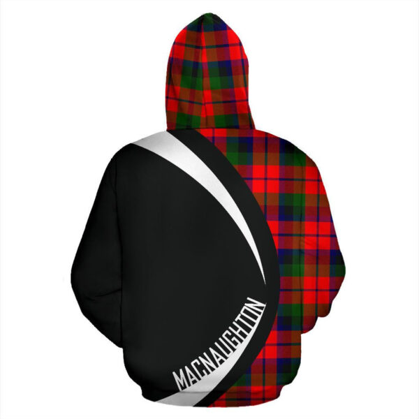 MacNaughton Modern Clan Hoodie, Scottish Tartan MacNaughton Modern Clans Hoodie Circle Style - Image 2