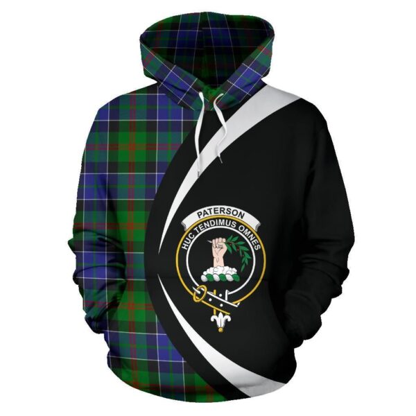 Paterson Clan Hoodie, Scottish Tartan Paterson Clans Hoodie Circle Style