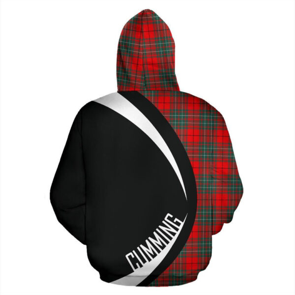 Cumming Modern Clan Hoodie, Scottish Tartan Cumming Modern Clans Hoodie Circle Style - Image 2