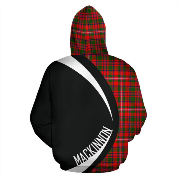 MacKinnon Modern Clan Hoodie, Scottish Tartan MacKinnon Modern Clans Hoodie Circle Style - Image 2