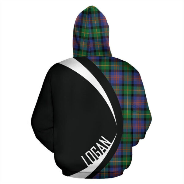 Logan Ancient Clan Hoodie, Scottish Tartan Logan Ancient Clans Hoodie Circle Style - Image 2