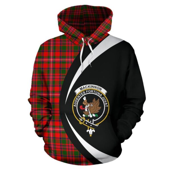 MacKinnon Modern Clan Hoodie, Scottish Tartan MacKinnon Modern Clans Hoodie Circle Style