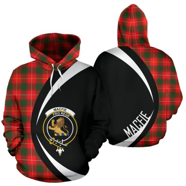 MacFie Clan Hoodie, Scottish Tartan MacFie Clans Hoodie Circle Style - Image 3