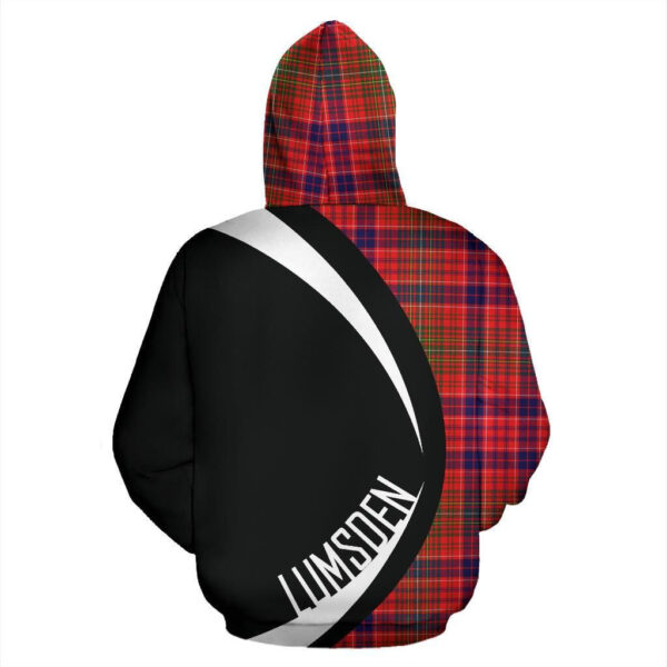 Lumsden Modern Clan Hoodie, Scottish Tartan Lumsden Modern Clans Hoodie Circle Style - Image 2