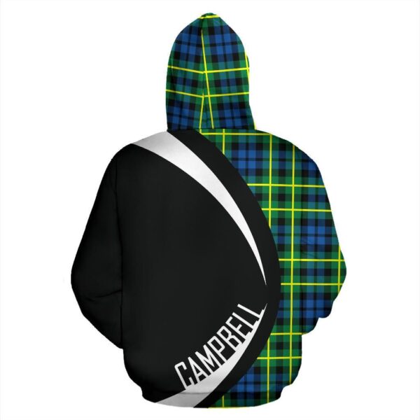 Campbell of Breadalbane Ancient Clan Hoodie, Scottish Tartan Campbell of Breadalbane Ancient Clans Hoodie Circle Style - Image 2