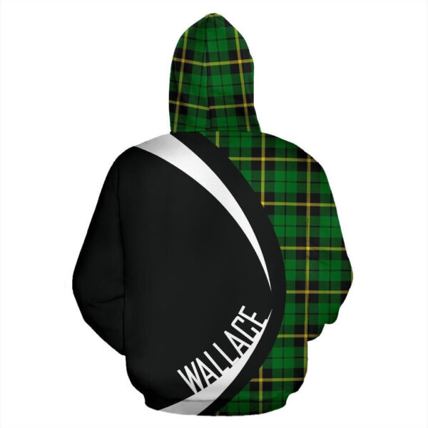 Wallace Hunting - Green Clan Hoodie, Scottish Tartan Wallace Hunting - Green Clans Hoodie Circle Style - Image 2