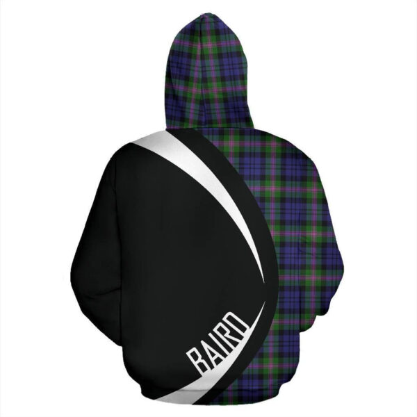 Baird Modern Clan Hoodie, Scottish Tartan Baird Modern Clans Hoodie Circle Style - Image 2