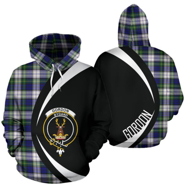 Gordon Dress Modern Clan Hoodie, Scottish Tartan Gordon Dress Modern Clans Hoodie Circle Style - Image 3