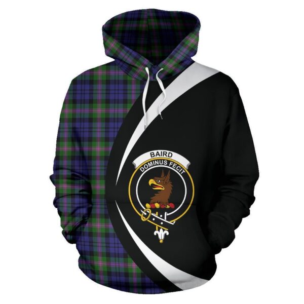 Baird Modern Clan Hoodie, Scottish Tartan Baird Modern Clans Hoodie Circle Style