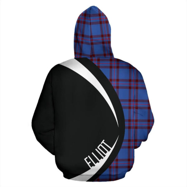 Elliot Modern Clan Hoodie, Scottish Tartan Elliot Modern Clans Hoodie Circle Style - Image 2