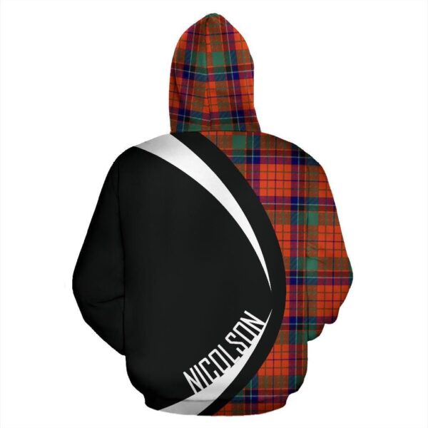 Nicolson Ancient Clan Hoodie, Scottish Tartan Nicolson Ancient Clans Hoodie Circle Style - Image 2