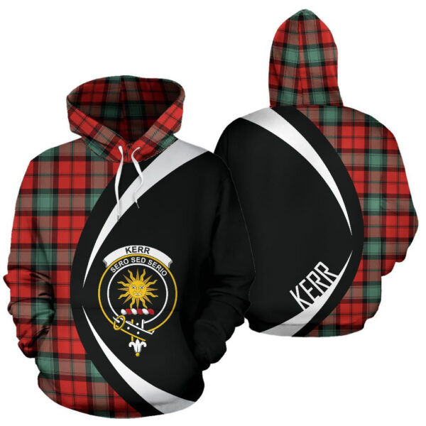 Kerr Ancient Clan Hoodie, Scottish Tartan Kerr Ancient Clans Hoodie Circle Style - Image 3