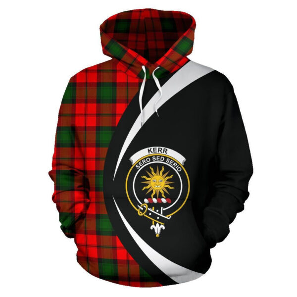 Kerr Modern Clan Hoodie, Scottish Tartan Kerr Modern Clans Hoodie Circle Style