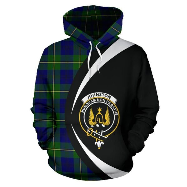 Johnston Modern Clan Hoodie, Scottish Tartan Johnston Modern Clans Hoodie Circle Style