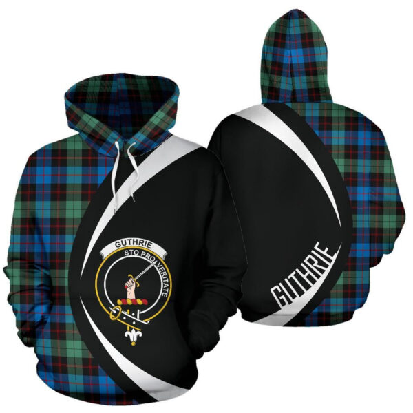 Guthrie Ancient Clan Hoodie, Scottish Tartan Guthrie Ancient Clans Hoodie Circle Style - Image 3