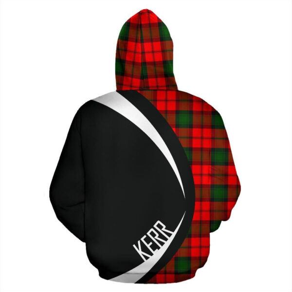 Kerr Modern Clan Hoodie, Scottish Tartan Kerr Modern Clans Hoodie Circle Style - Image 2