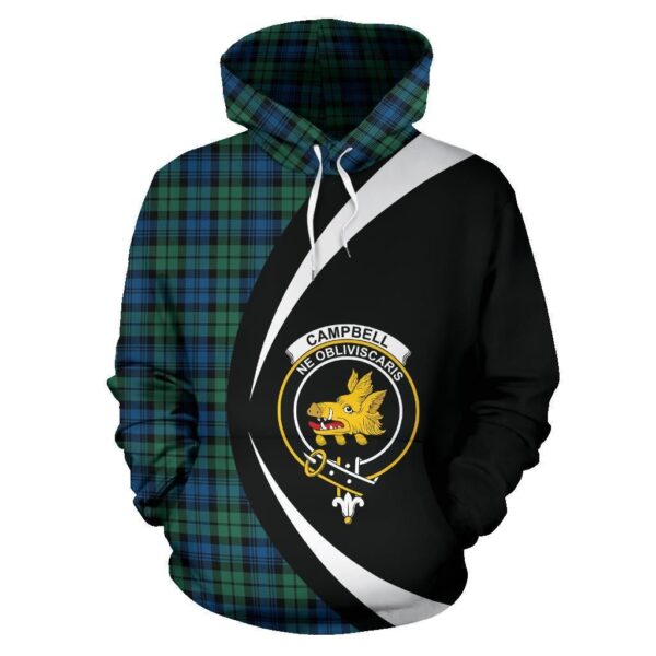 Campbell Ancient 02 Clan Hoodie, Scottish Tartan Campbell Ancient 02 Clans Hoodie Circle Style