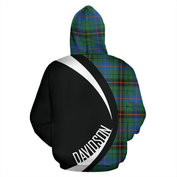 Davidson Ancient Clan Hoodie, Scottish Tartan Davidson Ancient Clans Hoodie Circle Style - Image 2