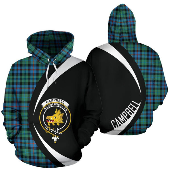 Campbell of Cawdor Ancient Clan Hoodie, Scottish Tartan Campbell of Cawdor Ancient Clans Hoodie Circle Style - Image 3