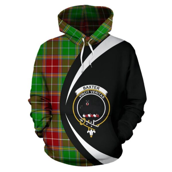 Baxter Modern Clan Hoodie, Scottish Tartan Baxter Modern Clans Hoodie Circle Style